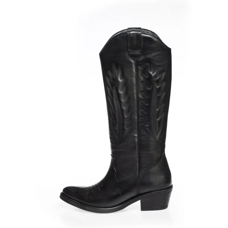 a_dream_come_true__black_2.webp Copenhagen Shoes Støvler Med Hæl | Lange Støvler*A DREAM COME TRUE - BLACK Adream come true boot black