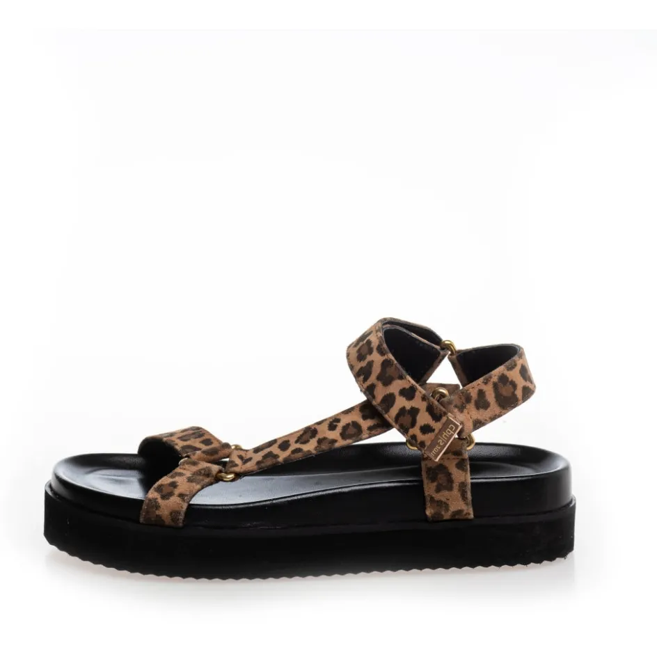 Copenhagen Shoes Flade Sandaler*ADVENTURE LEO - LEOPARD Adventureleo sandal leopard