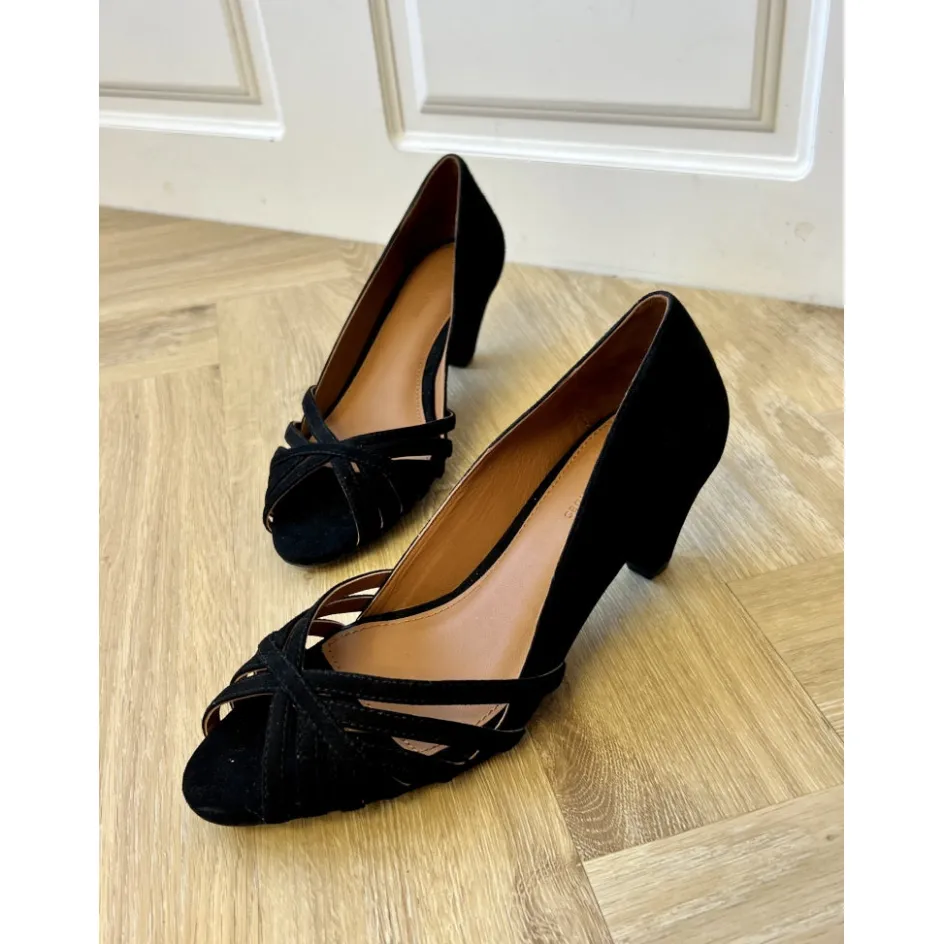 Copenhagen Shoes Sandaler Med Hæl | Stiletter*ALL I NEED SUEDE - Black Alli need suede heels black