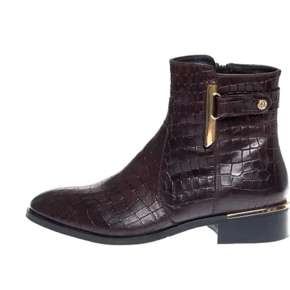Copenhagen Shoes Ankelstøvler*ALLISA Crocco 22 - Dark Brown Allisacrocco 22 boot dark brown