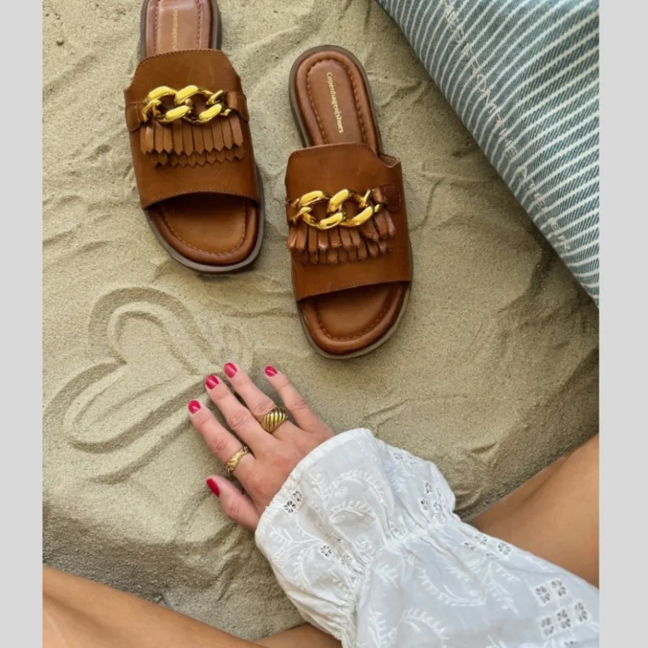 anakin__cognac_6.webp Copenhagen Shoes Flade Sandaler*ANAKIN - Cognac