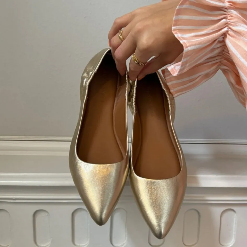 ballerina__leather__gold_5.webp Copenhagen Shoes Ballerinasko*BALLERINA 23 Leather - Gold