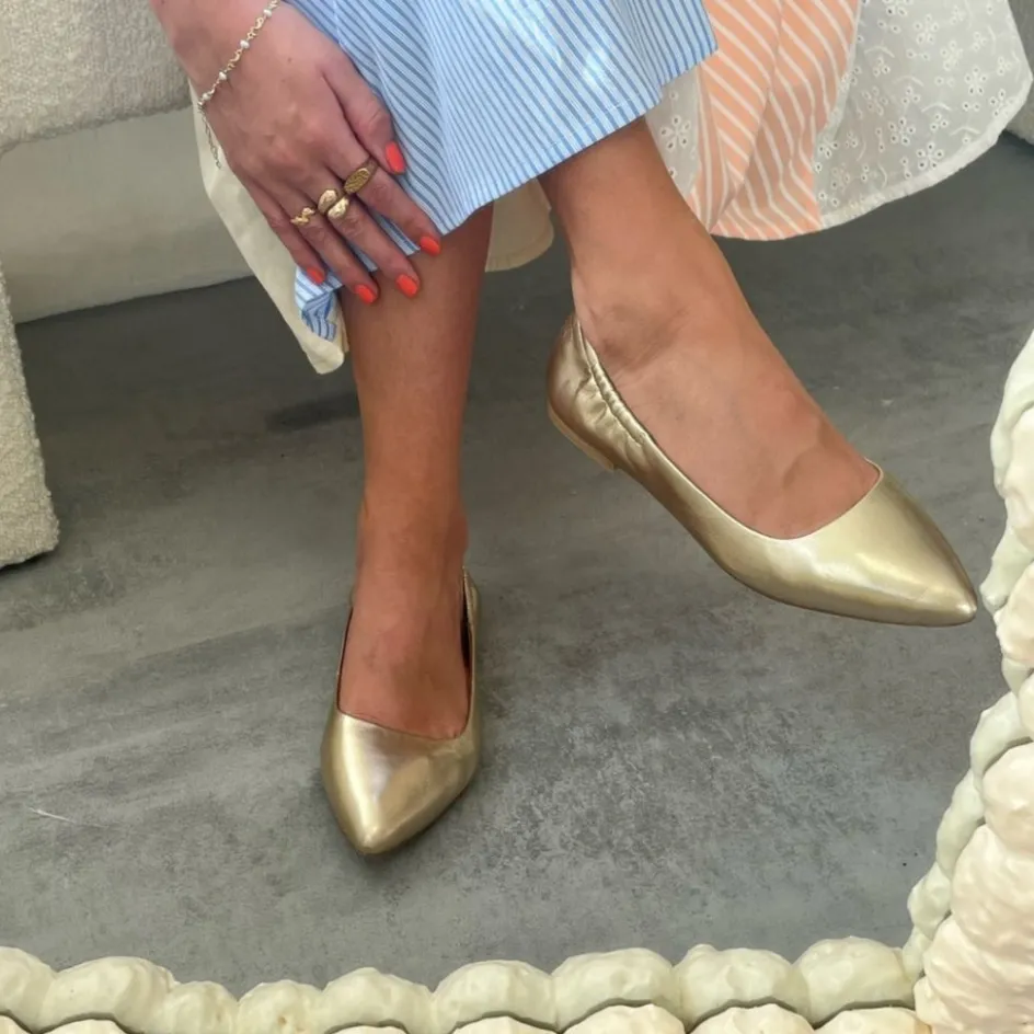 ballerina__leather__gold_8.webp Copenhagen Shoes Ballerinasko*BALLERINA 23 Leather - Gold