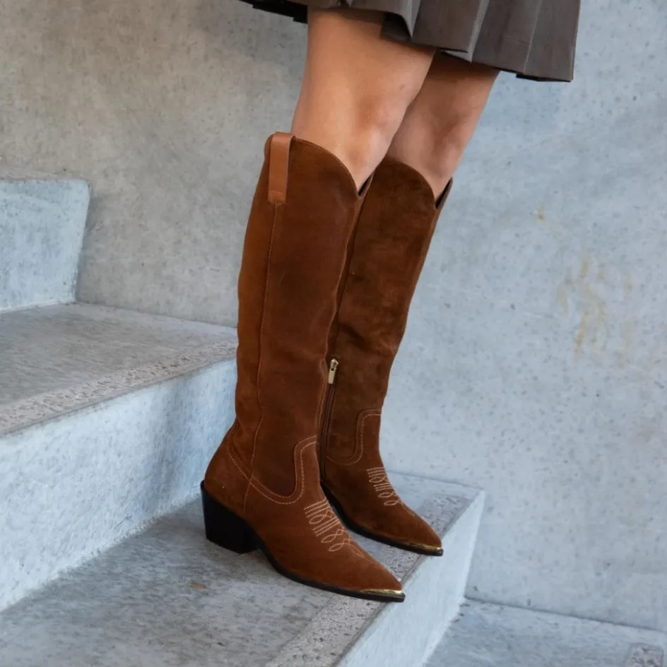 be_by_me__cognac_6.webp Copenhagen Shoes Støvler Med Hæl | Lange Støvler*BE BY ME - Cognac