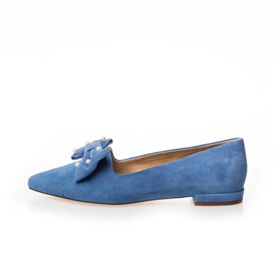be_good_pearls__denim_2.webp Copenhagen Shoes Ballerinasko*BE GOOD PEARLS - DENIM Begood pearls loafer denim