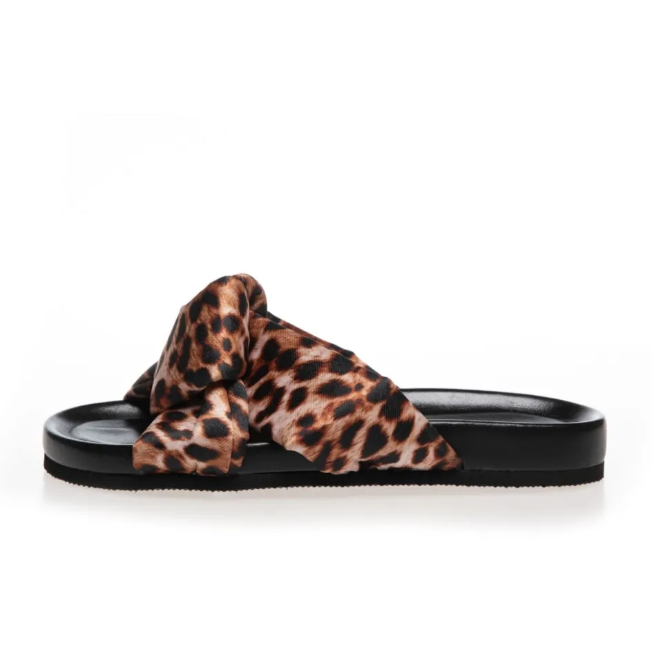 Copenhagen Shoes Flade Sandaler*BE LIKE ME - Brown leopard