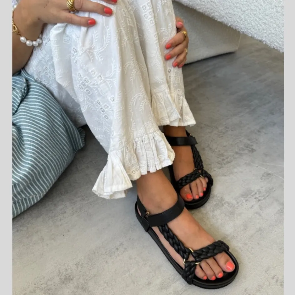 beach__black_3.webp Copenhagen Shoes Flade Sandaler*BEACH - BLACK Beachsandal black