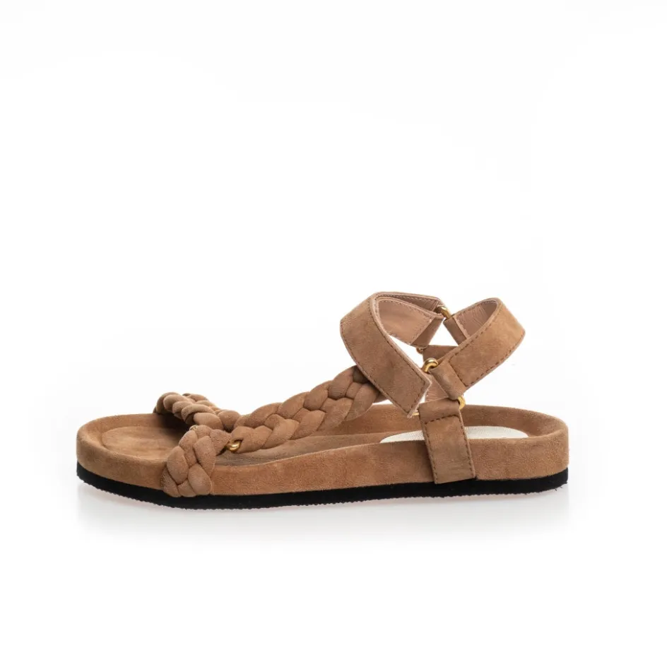 beach_suede__dark_beige_safari_5.webp Copenhagen Shoes Flade Sandaler*BEACH SUEDE - DARK BEIGE (SAFARI) Beachsuede sandal dark beige safari
