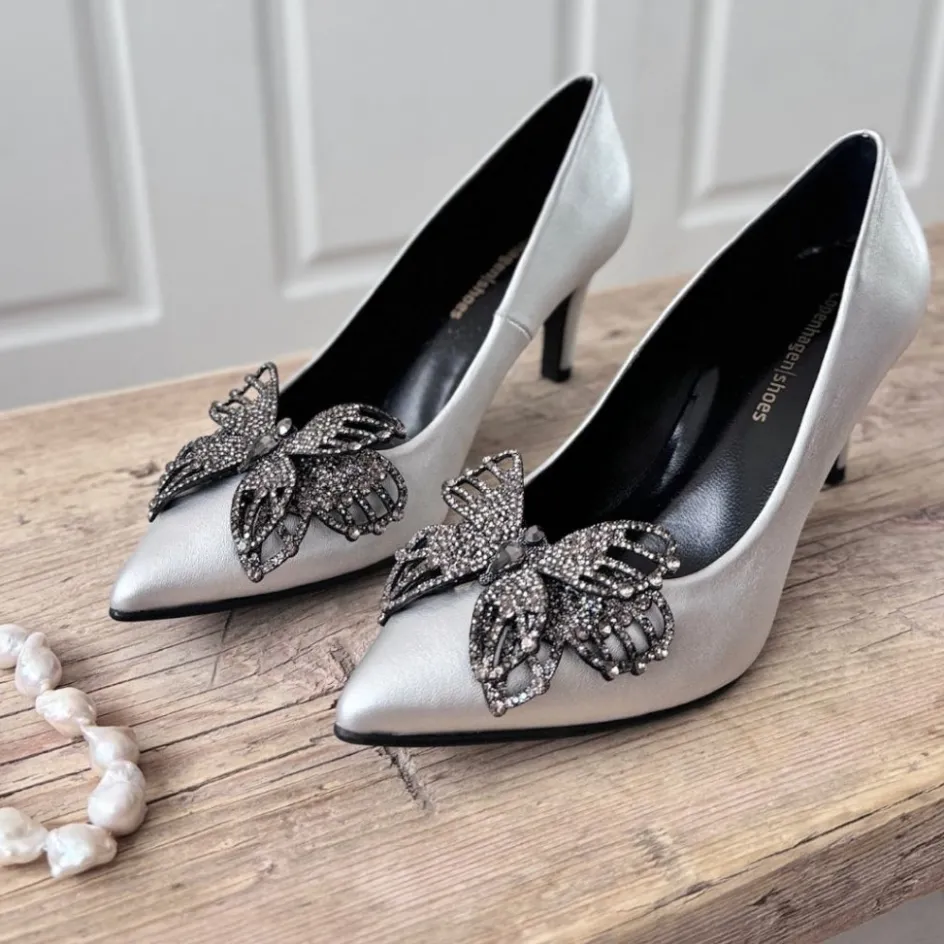 butterfly__silver__silver_argento_12.webp Copenhagen Shoes Stiletter*BUTTERFLY - SILVER - SILVER (ARGENTO) Butterflysilver heels silver argento