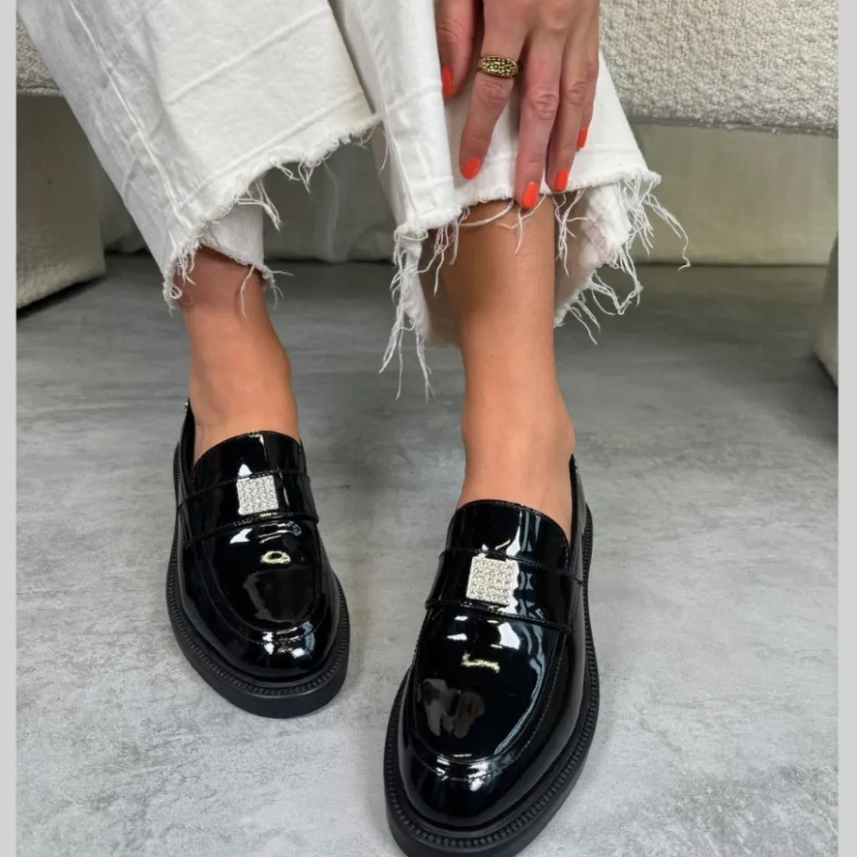 Copenhagen Shoes Loafers*CARRY ME - BLACK PATENT Carryme loafer black patent
