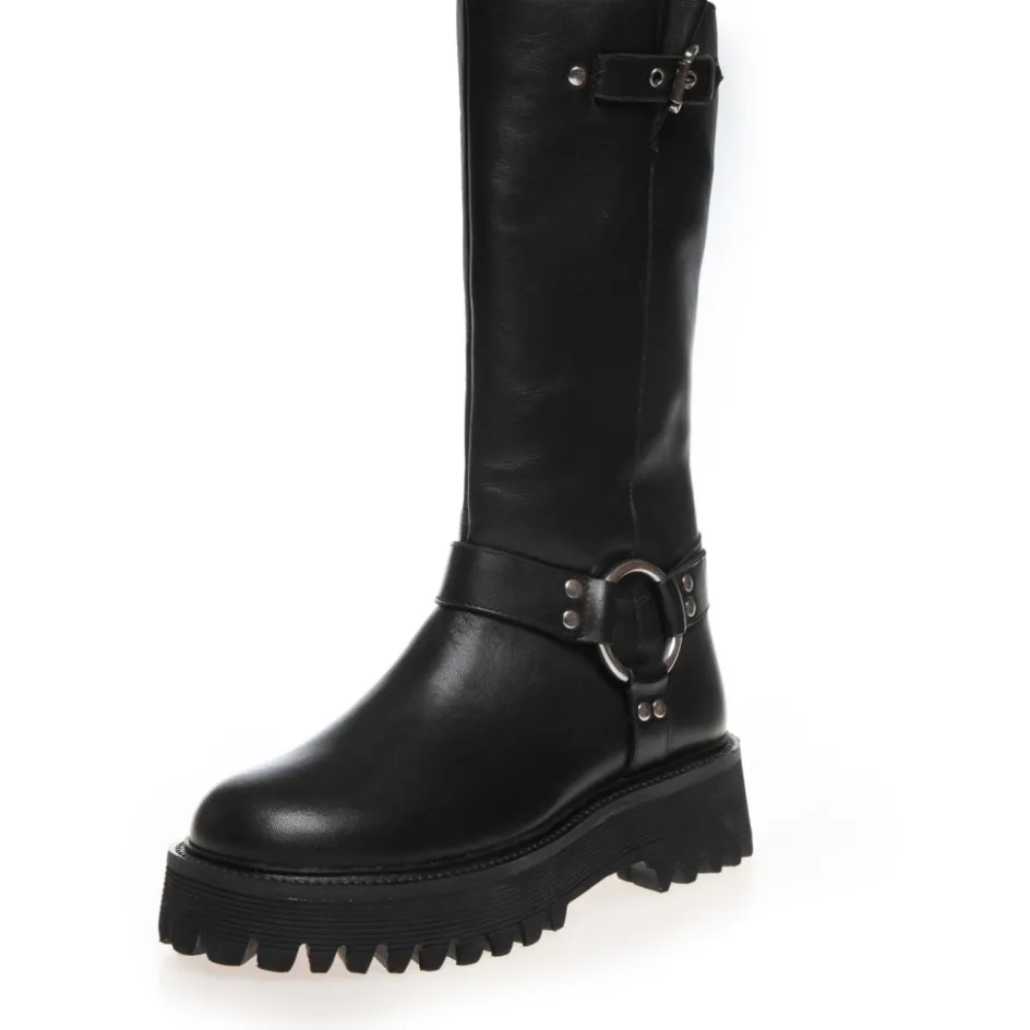 come_rock_me_leather__black_3.webp Copenhagen Shoes Lange Støvler*COME ROCK ME LEATHER - Black