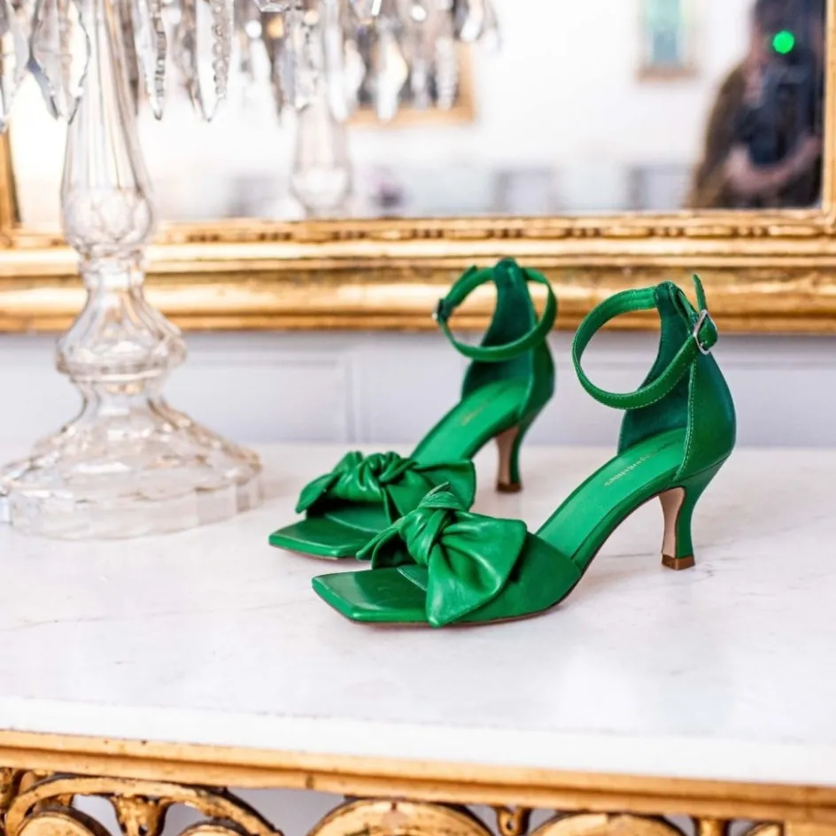 dancing__green_leather_2.webp Copenhagen Shoes Sandaler Med Hæl*DANCING - Green Leather Dancingheels green leather