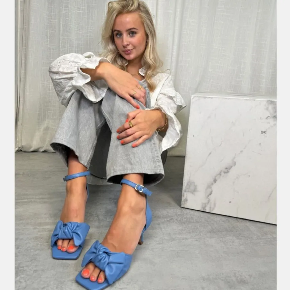 Copenhagen Shoes Sandaler Med Hæl | Stiletter*DANCING 23 LEATHER - BLUE Dancing23 leather heels blue