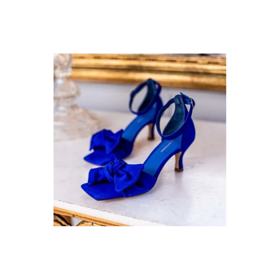 Copenhagen Shoes Sandaler Med Hæl | Stiletter*DANCING 23 SUEDE - ELECTRIC BLUE Dancing23 suede heels electric blue