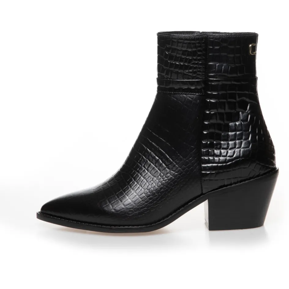Copenhagen Shoes Ankelstøvler | Støvler Med Hæl*DIVIDED LOW - BLACK Dividedlow stoevler black