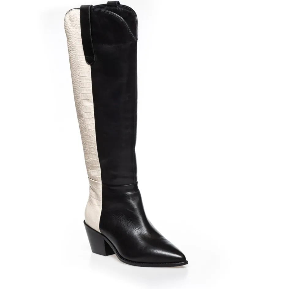 divided_multi__blackoff_white_3.webp Copenhagen Shoes Støvler Med Hæl | Lange Støvler*DIVIDED MULTI - BLACK/OFF WHITE Black off white