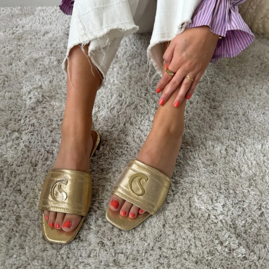 dressed_up_gold__gold_6.webp Copenhagen Shoes Flade Sandaler*DRESSED UP - Gold
