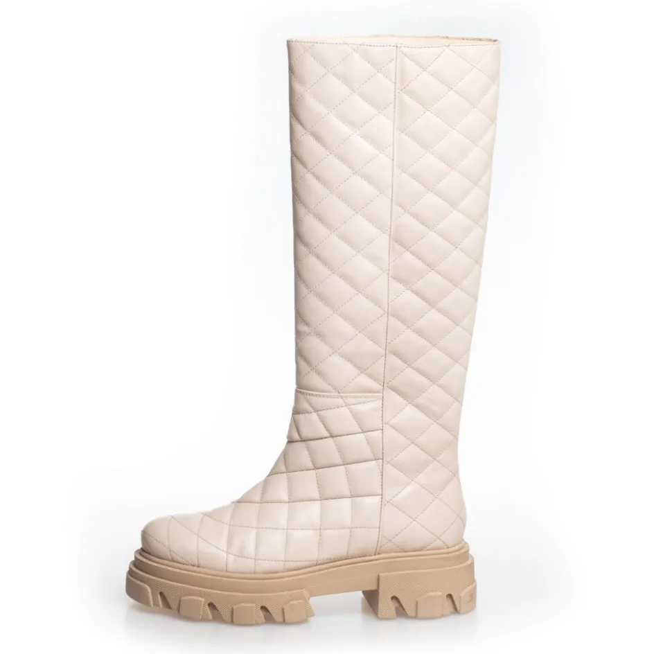 Copenhagen Shoes Lange Støvler*EMILY IN PARIS - NATURAL (BEIGE) Natural beige