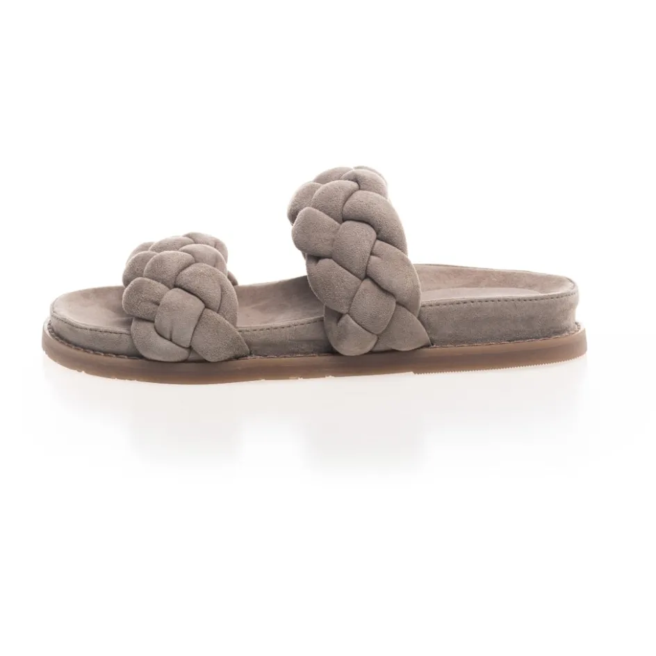 Copenhagen Shoes Flade Sandaler*FASHIONISTA SUEDE 22 - Biscuit