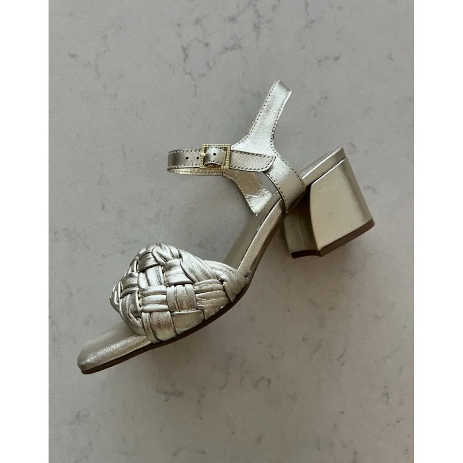 Copenhagen Shoes Sandaler Med Hæl | Stiletter*FEEL IT - GOLD Feelit heels gold