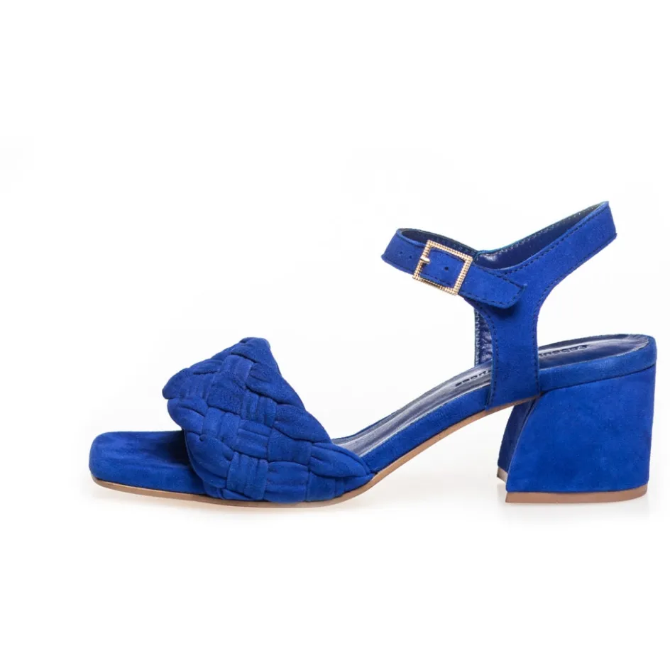 Copenhagen Shoes Sandaler Med Hæl | Stiletter*FEEL IT - SUEDE - Electric Blue Suede Feelit suede heels electric blue suede