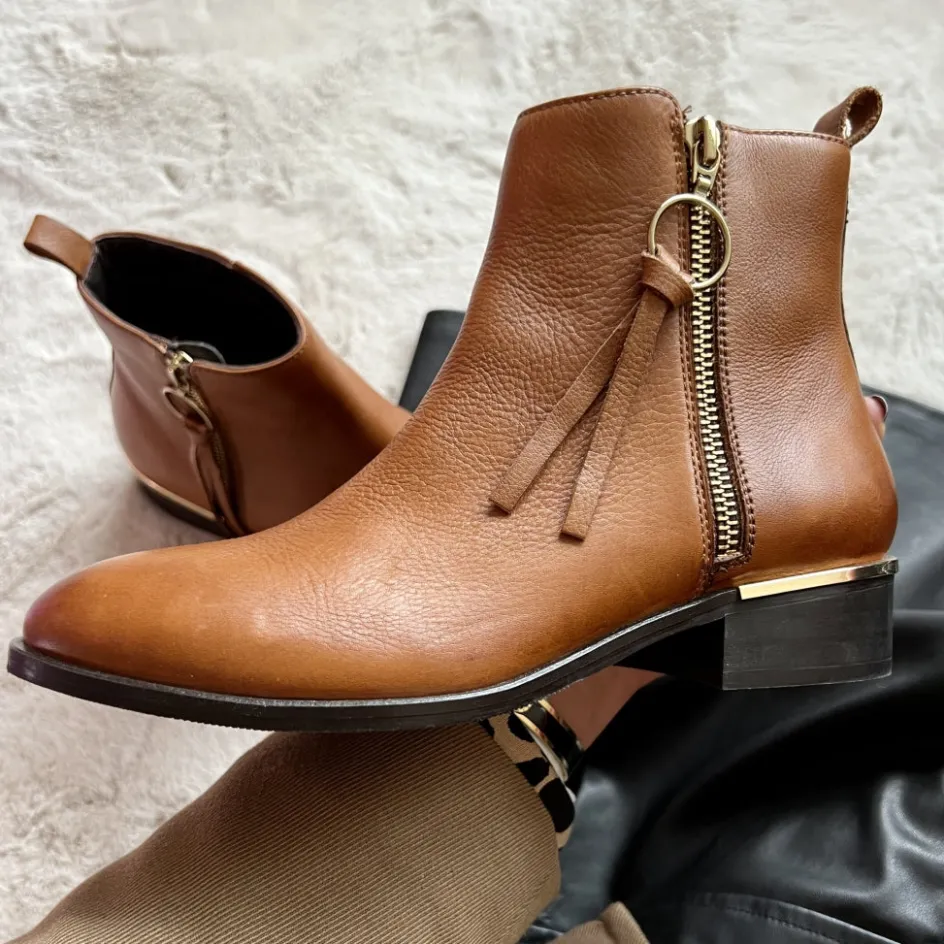 fever_leather___cognac_2-1.webp Copenhagen Shoes Ankelstøvler*FEVER Leather 20 - Cognac Feverleather 20 boot cognac