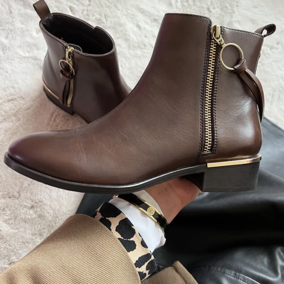 Copenhagen Shoes Ankelstøvler*FEVER Leather 22 - Dark Brown Feverleather 22 boot dark brown