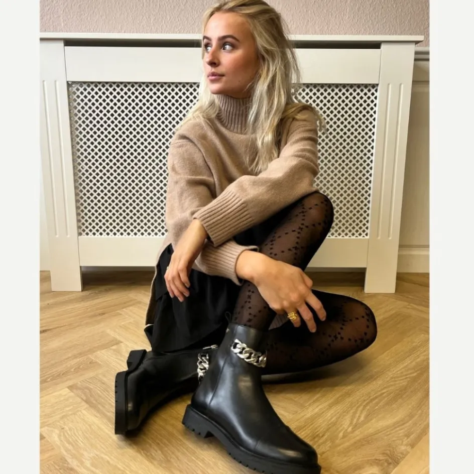 flower_eyes__blacksilver_7.webp Copenhagen Shoes Ankelstøvler*FLOWER EYES - BLACK/SILVER Flowereyes boot black silver