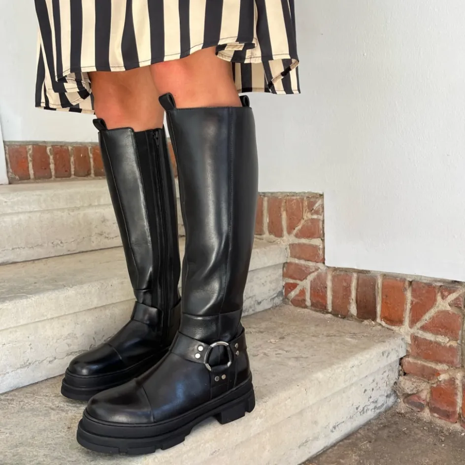 Copenhagen Shoes Lange Støvler*FOLLOW AND ROCK - Black