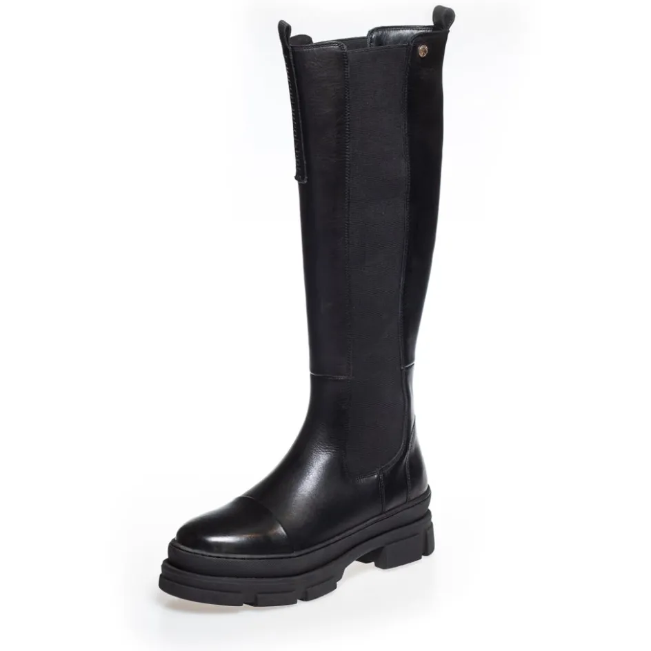 Copenhagen Shoes Lange Støvler*FOLLOW ME - Black (with Black Stiches) Black with black stiches