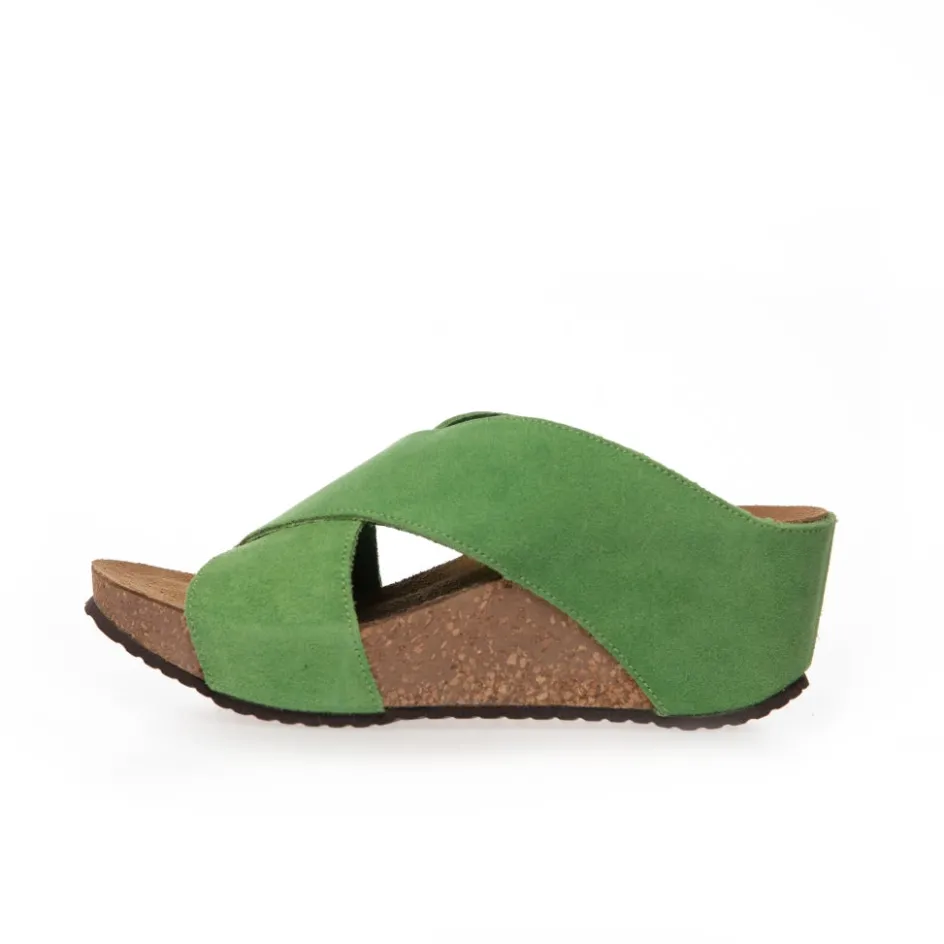 frances__suede__lime_lime__2.webp Copenhagen Shoes Sandaler Med Kilehæle*FRANCES 23 Suede - LIME (LIME 401) Frances23 suede slippers lime lime 401