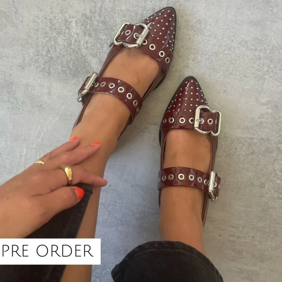 Copenhagen Shoes Loafers | Ballerinasko*FUTURE VIBES PATENT (P) - Bordo