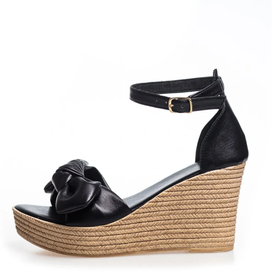 gene__black_2.webp Copenhagen Shoes Sandaler Med Kilehæle*GENE - BLACK Genesandal wedge black
