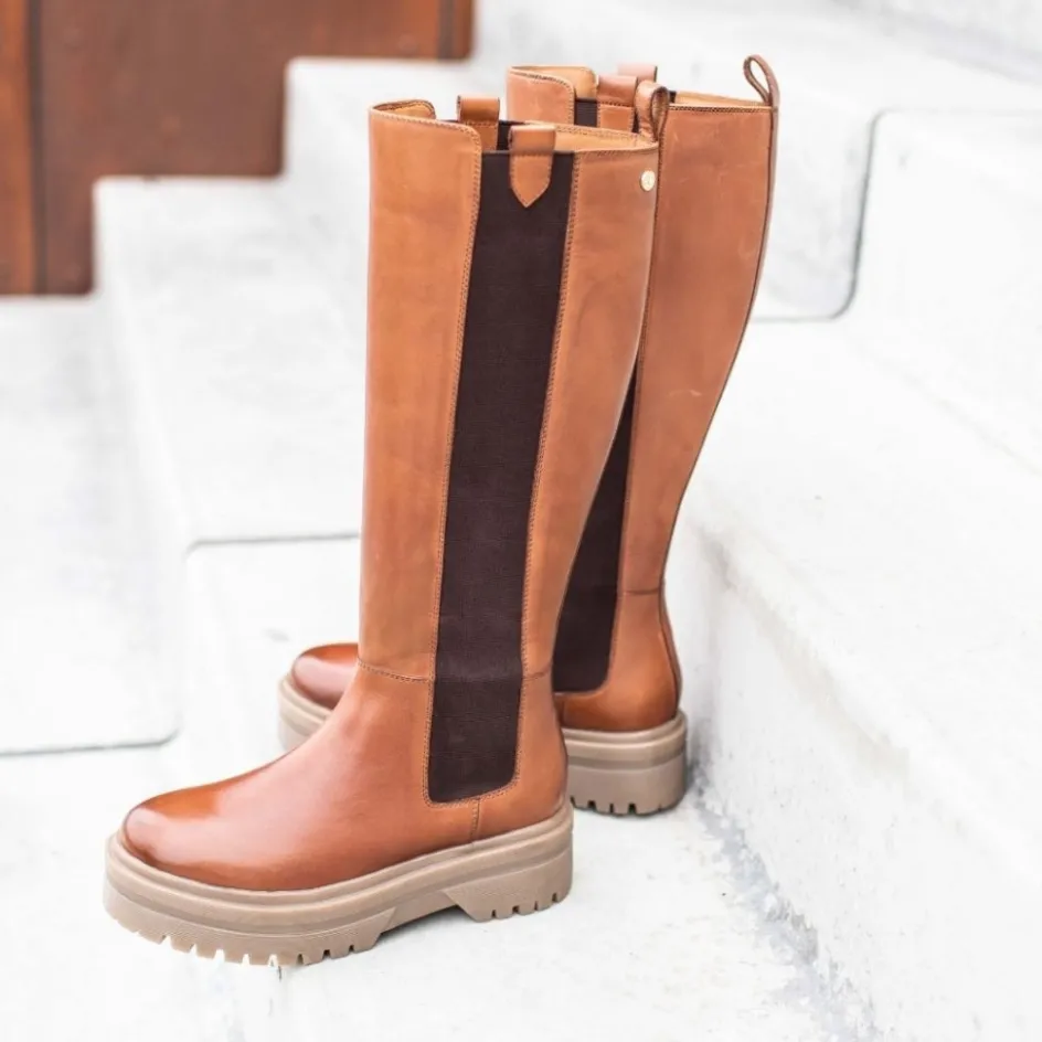 Copenhagen Shoes Lange Støvler*GOING HIGH - Cognac Goinghigh boot high long cognac