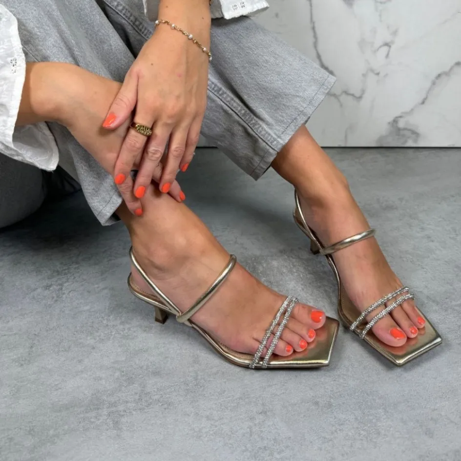 Copenhagen Shoes Sandaler Med Hæl | Stiletter*GOLD AND DIAMONDS - GOLD / DIAMOND Goldand diamonds heels gold diamond