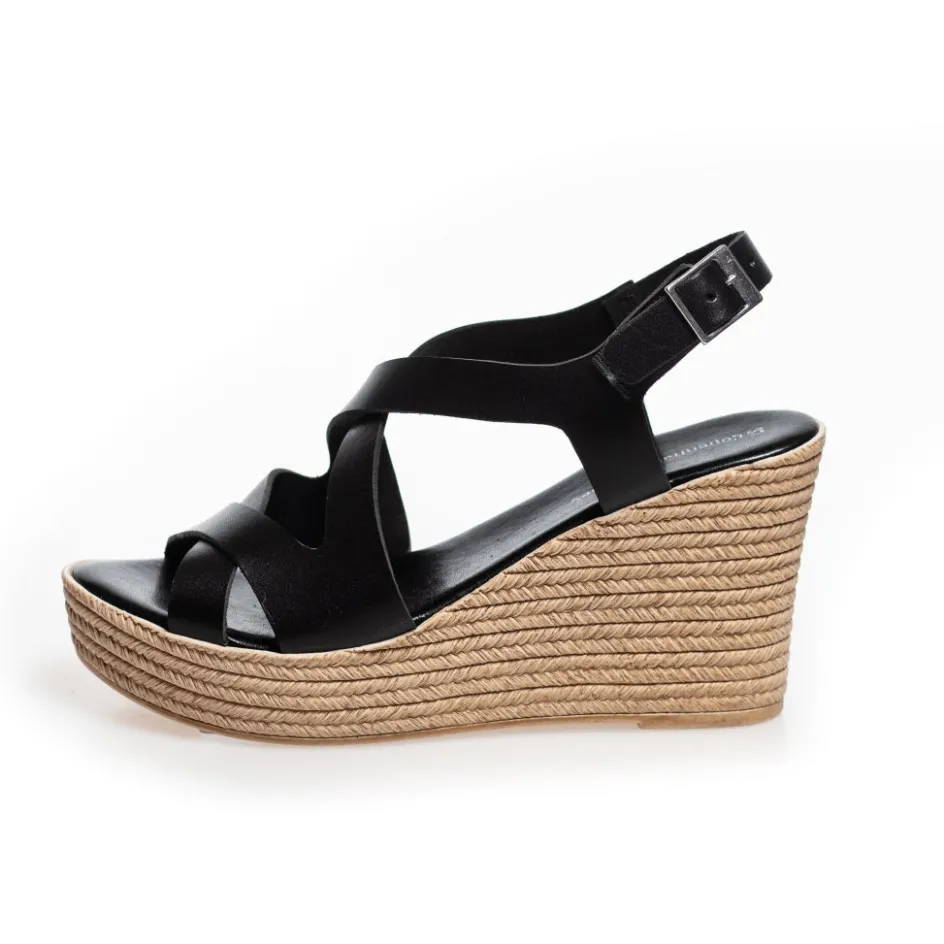 Copenhagen Shoes Sandaler Med Kilehæle*JADIE - BLACK Jadiesandal wedge black
