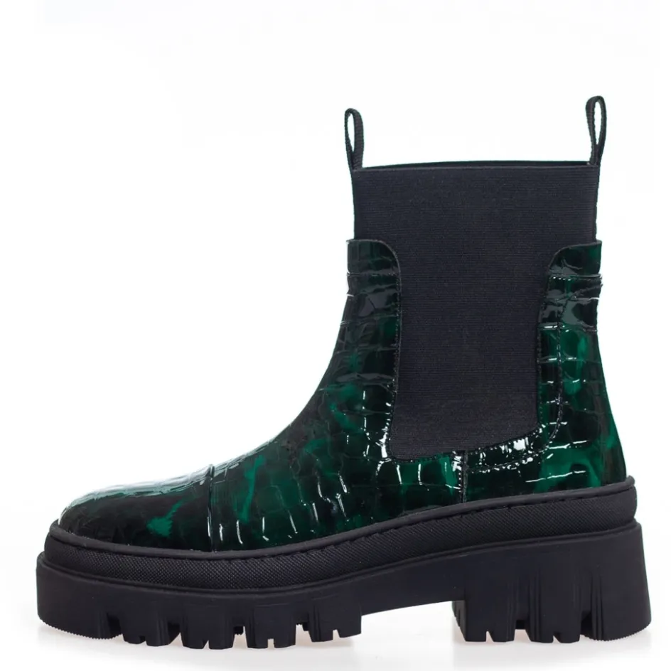 Copenhagen Shoes Chelsea Boots | Ankelstøvler*KEEP ON DREAMING - DARK GREEN Keepon dreaming boot dark green