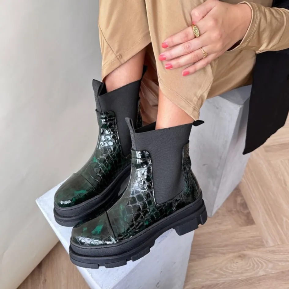 keep_on_dreaming__dark_green_3.webp Copenhagen Shoes Chelsea Boots | Ankelstøvler*KEEP ON DREAMING - DARK GREEN Keepon dreaming boot dark green