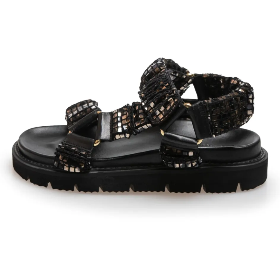 keep_walking__glitter__glitter_blackgold_5.webp Copenhagen Shoes Flade Sandaler*KEEP WALKING - GLITTER - GLITTER BLACK/GOLD Glitter black gold
