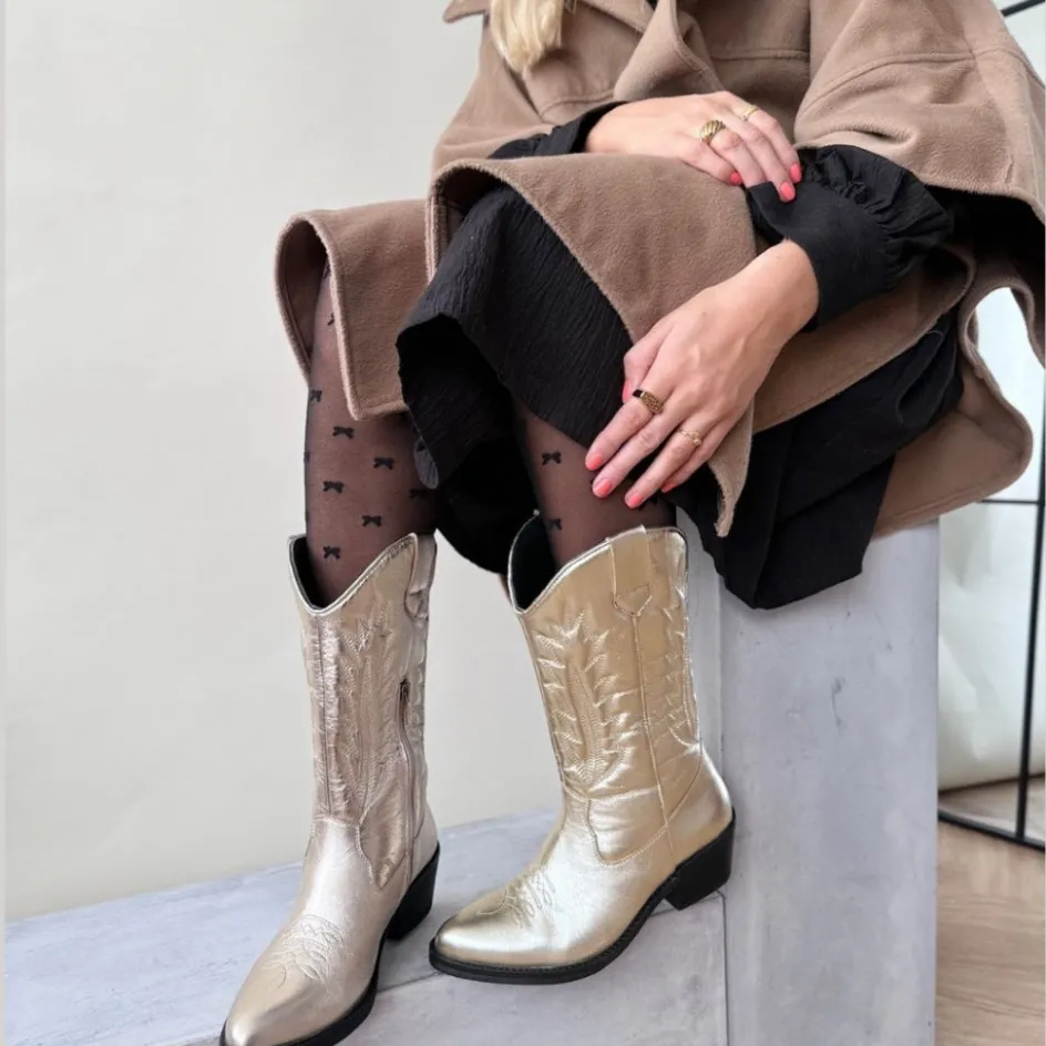 keep_your_power__metallic__gold_metallic_4.webp Copenhagen Shoes Lange Støvler | Støvler Med Hæl*KEEP YOUR POWER - METALLIC - Gold Metallic Keepyour power metallic boot gold metallic