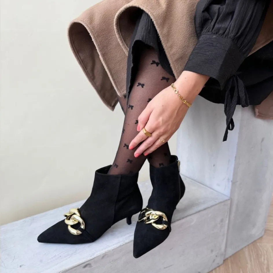 Copenhagen Shoes Støvler Med Hæl | Ankelstøvler*LOVE ME SUEDE - BLACK Loveme suede boot black