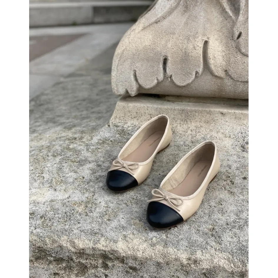 lovely__black_beige_3.webp Copenhagen Shoes Ballerinasko*LOVELY - Black Beige Sblack beige
