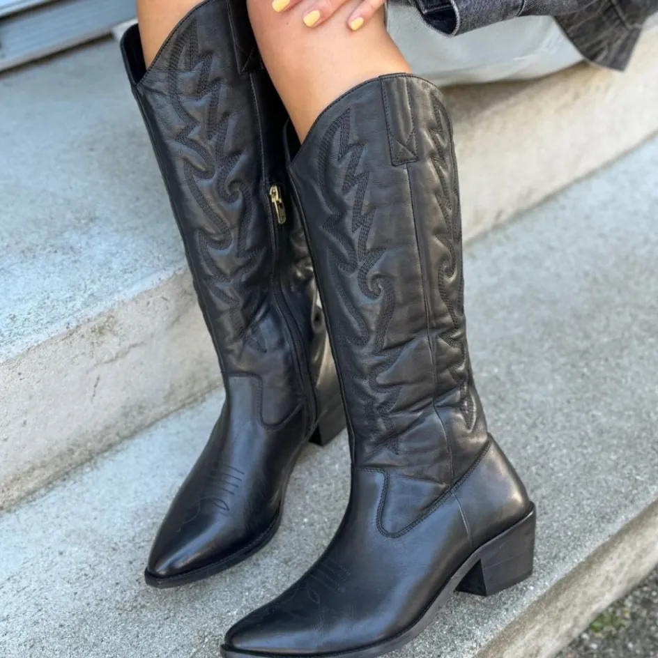 Copenhagen Shoes Støvler Med Hæl | Lange Støvler*MAKE A WISH - BLACK Makea wish boot black