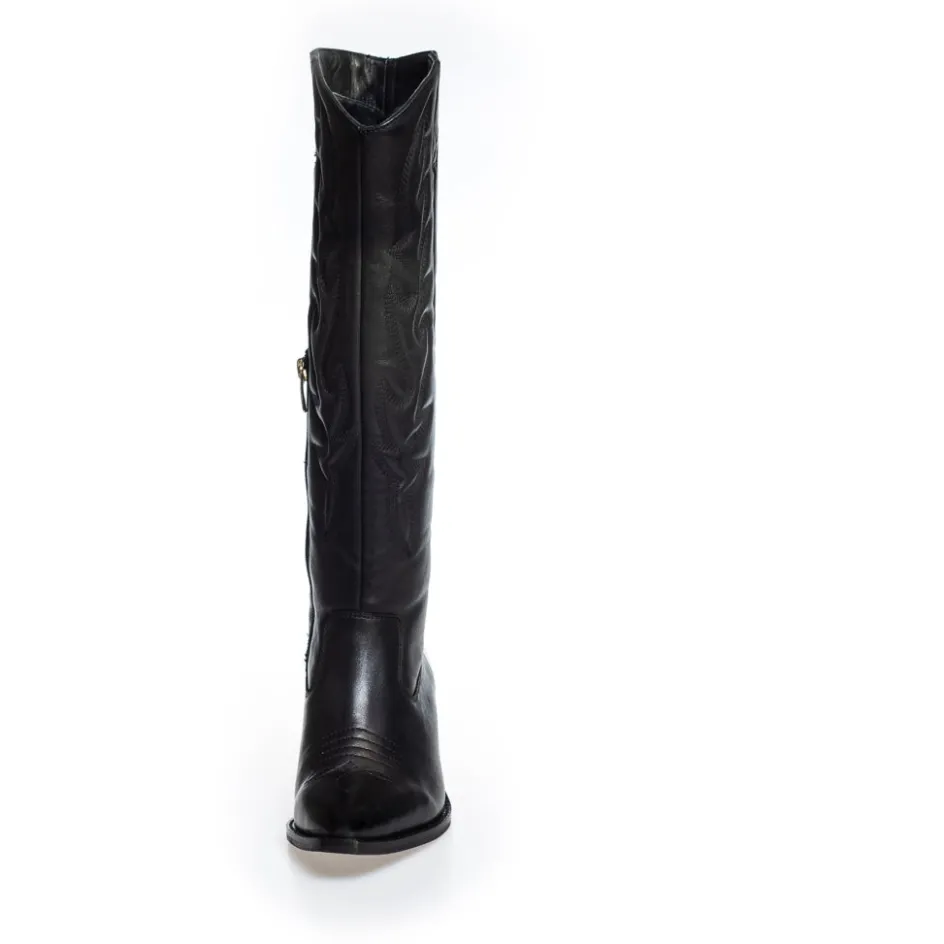 make_a_wish__black_3.webp Copenhagen Shoes Støvler Med Hæl | Lange Støvler*MAKE A WISH - BLACK Makea wish boot black