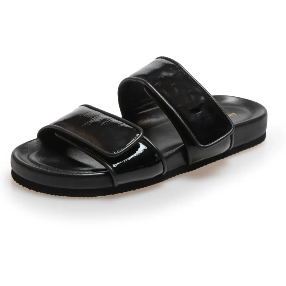 make_it_work__black_patent_2.webp Copenhagen Shoes Flade Sandaler*MAKE IT WORK - Black patent