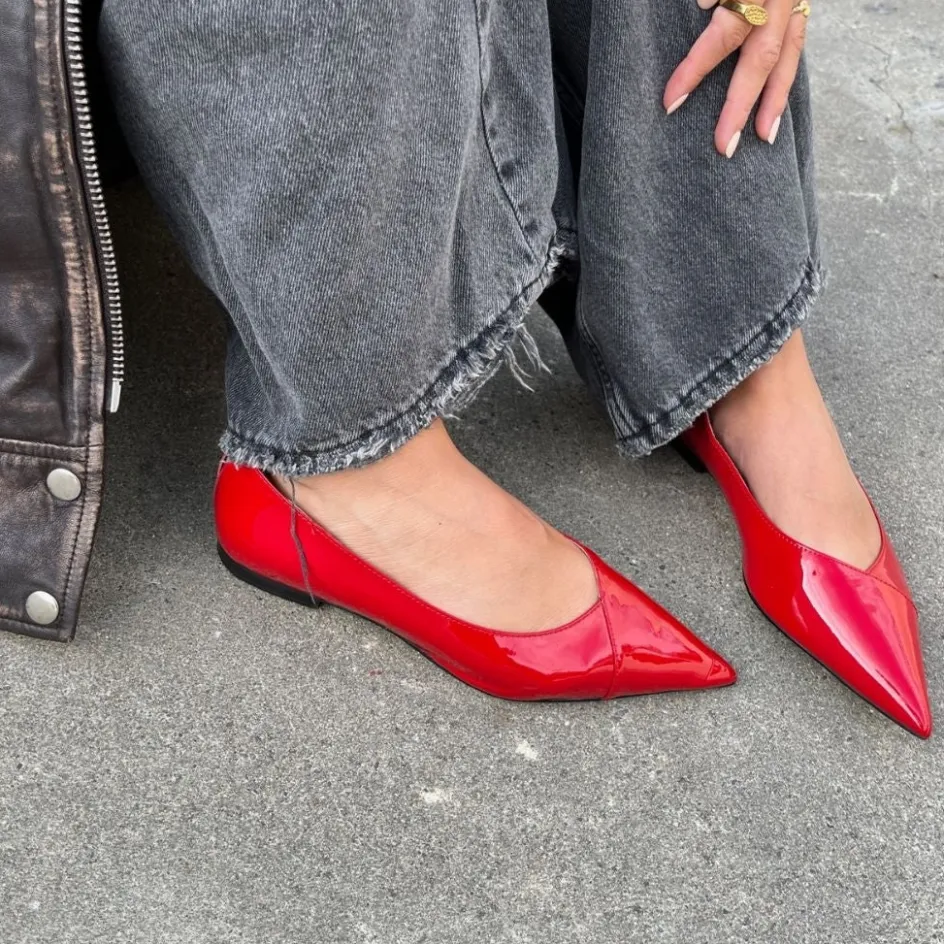 Copenhagen Shoes Ballerinasko*MAKE PASSION PATENT - Red patent