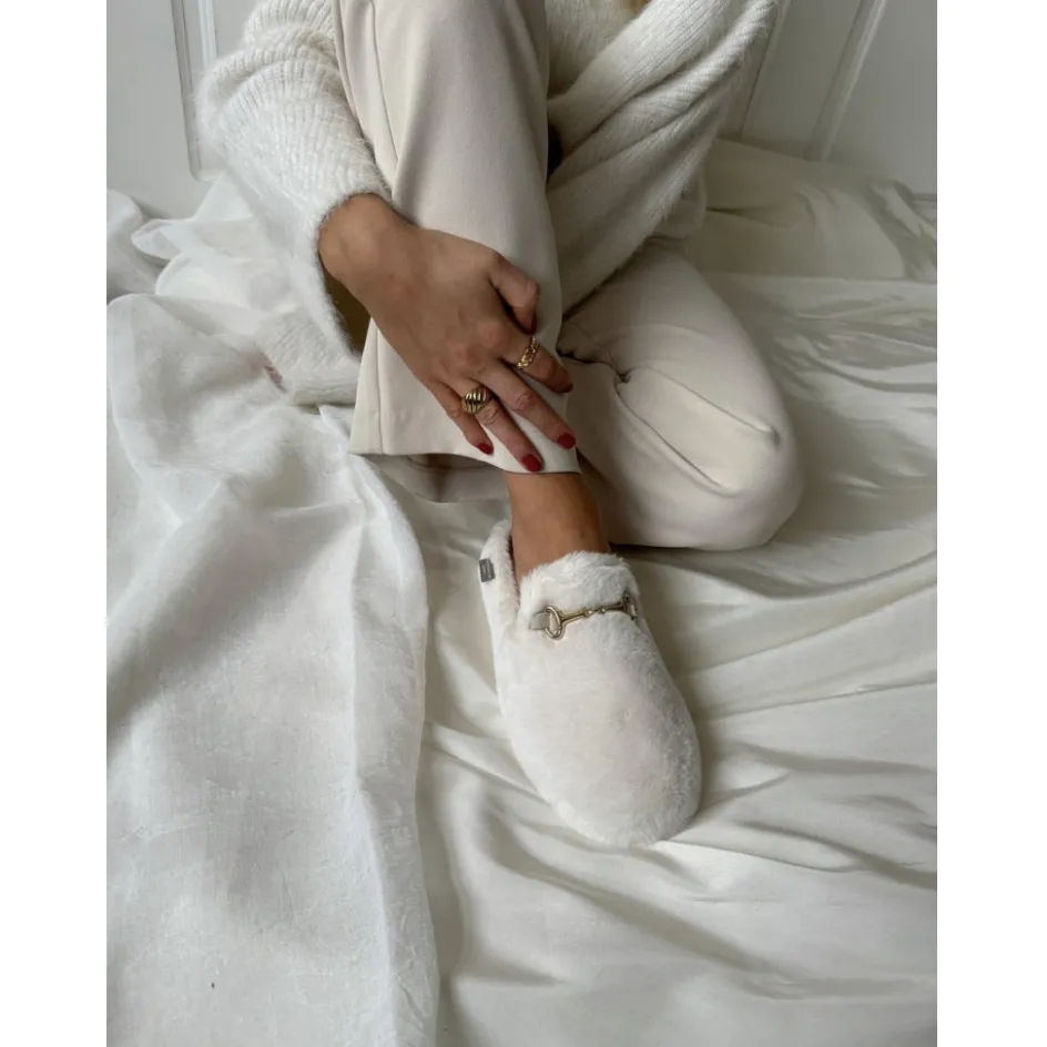 Copenhagen Shoes Hjemmesko*MEMORIES CRUDO - OFF WHITE Memoriescrudo homeslipper off white