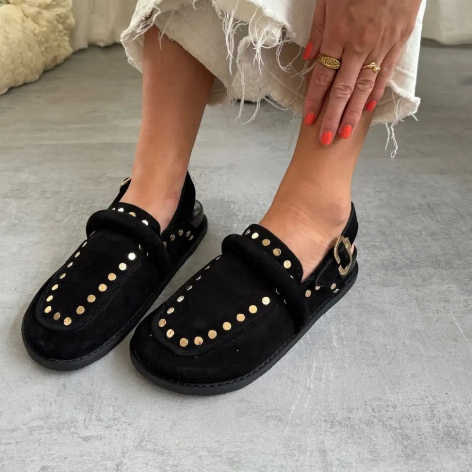 Copenhagen Shoes Mules · Slip Ins*MILLA SHOES - BLACK SUEDE Millashoes loafer black suede