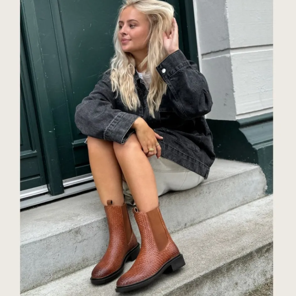 Copenhagen Shoes Ankelstøvler*MOVEMENT - COGNAC Movementstoevler cognac
