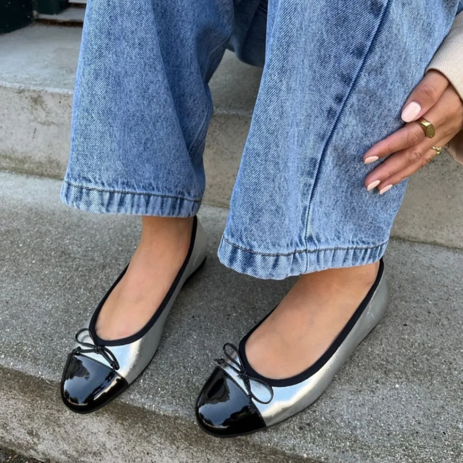 Copenhagen Shoes Ballerinasko*MY OWN BALLERINAS - SILVER / BLACK Sballet flats silver black